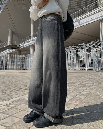 Rodeu Black Summer Denim Wide Pants